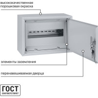 Распределительный навесной щит ЩРН-12 Народный 220х300х120 TDM ELECTRIC SQ0905-0710