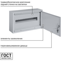 Распределительный навесной щит ЩРН-18М 265х440х120 TDM ELECTRIC SQ0905-0013