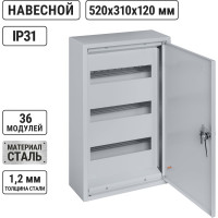 Распределительный навесной щит ЩРН-36 520х310х120 TDM ELECTRIC SQ0905-0015