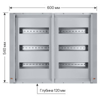 Распределительный навесной щит ЩРН-72 2-х дверный 540х600х120 TDM ELECTRIC SQ0905-0018
