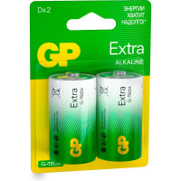 Батарейки GP D / LR20 алкалиновые щелочные Extra Alkaline, набор 2 шт (13AXA21-BC2) 15783881