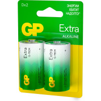 Батарейки GP D / LR20 алкалиновые щелочные Extra Alkaline, набор 2 шт (13AXA21-BC2) 15783881