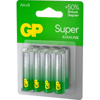 Алкалиновые батарейки GP Super Alkaline G-Tech АA, набор 8 шт. GP 15A-CR8