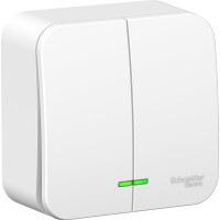 Двухклавишный выключатель Systeme Electric ОП BLANCA сх.5 10А 250В SchE BLNVA105111 1210453