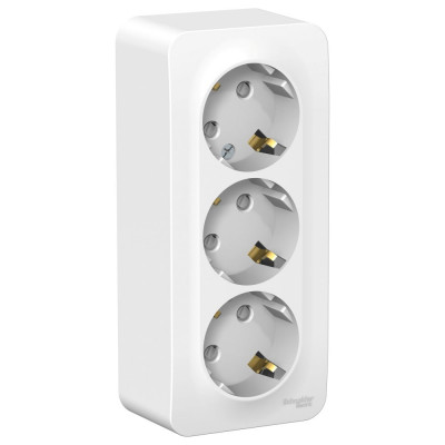 Розетка Systeme Electric 3-м ОП BLANCA 16А 250В SchE1210470 BLNRA011311