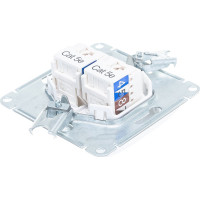 Механизм компьютерной розетки Systeme Electric 2-м Glossa RJ45+RJ45 кат.5е белый SchE GSL000185KK 463574