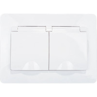 Розетка Systeme Electric 2-м СП BLANCA 16А 250В защитные шторки SchE1210266 BLNRS441121
