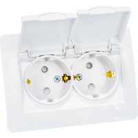 Розетка Systeme Electric 2-м СП BLANCA 16А 250В защитные шторки SchE1210266 BLNRS441121