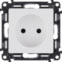Силовая розетка Legrand Valena LIFE 2К 16А 250В c лицевой панелью. C защитными шторками. Безвинтовые зажимы.Белая 753416