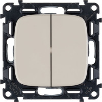 Механизм выключателя Legrand 2-кл. СП Valena Allure 10А IP20 250В Leg 752805 1180937
