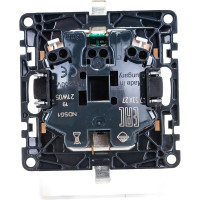 Силовая розетка Legrand Valena LIFE  двойная 2х2К+З 16А 250В с лицевой панелью.Безвинтовые зажимы.Белая 753127