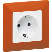 Силовая розетка Legrand Valena LIFE 2К+З 16А 250В с защитными шторками.Безвинтовые зажимы.С лицевой панелью.Белая 753420