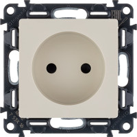 Силовая розетка Legrand Valena LIFE 2К 16А 250В c лицевой панелью. Слоновая кость. C защитными шторками. Безвинтовые зажимы 753516