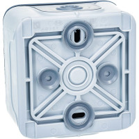 Розетка Legrand 2К+3 немецкий стандарт с винтовыми зажимами Программа Plexo серый 16 A 250 В 069733