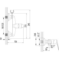 Смеситель для душа Lemark Partner LM6559C