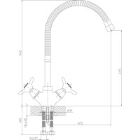 Смеситель для кухни Rossinka Q02-75