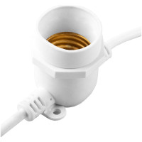 Гирлянда FERON 230V 10 E27 белый, шаг 50cm, IP 65, 5м +3м шнур, CL50-8 29884