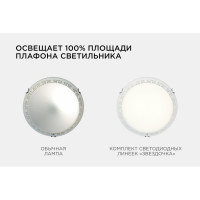 Комплект светодиодных линеек Apeyron Звездочка для настенно-потолочного светильника 220В, 12Вт 12-08