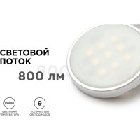 Комплект светодиодных круглых накладных светильников Apeyron 12В, 2.7 Вт х 4шт, RGBW 12-04