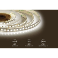 Светодиодная лента Apeyron 12В, СТ, 12Вт/м, smd2835, 120д/м, IP20, 1300Лм/м, подложка 10мм, 5м, 3000К 00-118