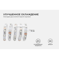 Светодиодная лента Apeyron 12В, СТ, 14,4Вт/м, smd5050, 60д/м, IP20, подложка 10мм, 5м, RGB 00-17
