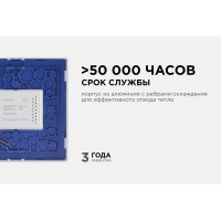 Светодиодная панель Apeyron накладная квадратная 220В, 15Вт, алюминиевый корпус, изолированный драйвер ДН 06-46
