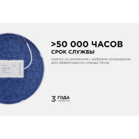 Светодиодная панель Apeyron накладная круглая 220В, 24Вт, алюминиевый корпус, изолированный драйвер ТБ 06-41