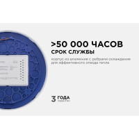 Светодиодная панель Apeyron накладная круглая 220В,15Вт, алюминиевый корпус, изолированный драйвер ДН 06-38