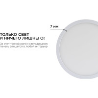 Светодиодная панель Apeyron накладная круглая 220В,15Вт, алюминиевый корпус, изолированный драйвер ДН 06-38