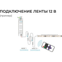 Мини-диммер Apeyron 12/24В, 72/144 Вт, RF, пульт кнопочный, 04-10