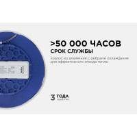 Светодиодная панель Apeyron накладная круглая, 220В, 10Вт, алюминиевый корпус, изолированный драйвер ДН 06-36