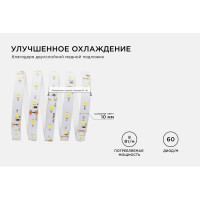 Светодиодная лента Apeyron 12В, 8 Вт/м 121