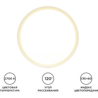 Светодиодная панель Apeyron накладная круглая 220В, 10Вт, алюминиевый корпус, изолированный драйвер ТБ 06-35