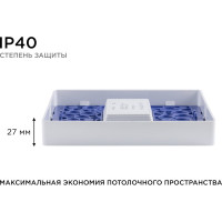 Светодиодная панель Apeyron накладная квадратная 220В, 20Вт, алюминиевый корпус, изолированный драйвер ДН 06-48