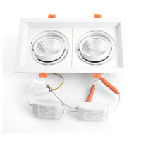 Карданный светодиодный светильник FERON 2x12W 2160 Lm, 4000К, 35 градусов, белый, AL202 29774