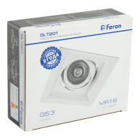 Потолочный встраиваемый светильник FERON MR16 G5.3 белый, DLT201 29770