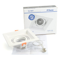 Потолочный встраиваемый светильник FERON MR16 G5.3 белый, DLT201 29770