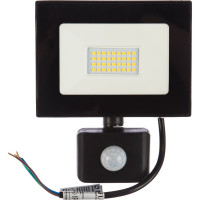 Прожектор Ultraflash LFL-5002S C02 черный LED с датчиком 230В, 6500К 13331
