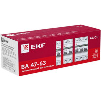 Автоматический трехполюсный выключатель EKF 63А С ВА47-63 4.5кА PROxima mcb4763-3-63C-pro