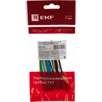 Термоусаживаемая трубка EKF ТУТ 2/1 100мм 7 цветов по 3 шт tut-n-2