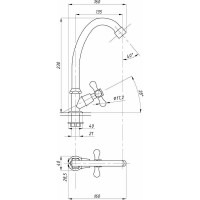 Кран для холодной воды Tsarsberg тип Кр-ЦБА TSB-013-87 TSB-013-1087