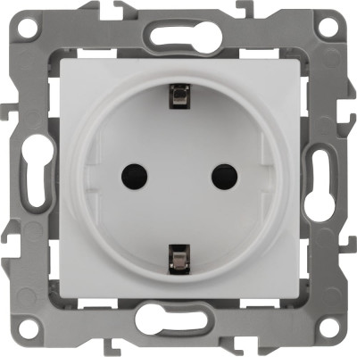 Розетка ЭРА 12-2101-01 2P+E Schuko, 16A-250В, IP20, белый Б0014675