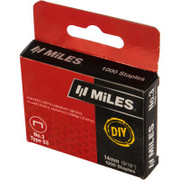 Скобы тип 53 (1000 шт; 14 мм) Miles N3-14-D
