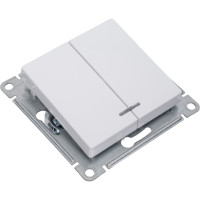 Механизм выключателя Systeme Electric 2-кл. ATLAS DESIGN с подсветкой сх.5а 10АХ белый ATN000153