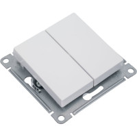 Механизм выключателя Systeme Electric 2-кл. ATLAS DESIGN сх.5 10АХ жемчуг ATN000451 1240289