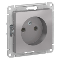 Механизм розетки Systeme Electric (Schneider Electric) 1-м AtlasDesign, без заземления, 16 А, алюминий ATN000341