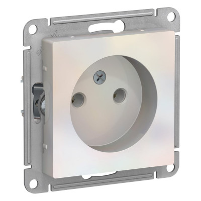 Механизм розетки Systeme Electric 1-м СП ATLAS DESIGN без заземления, 16А, жемчуг ATN000441 1240282
