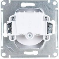 Механизм розетки Systeme Electric 1-м СП ATLAS DESIGN без заземления, 16А, жемчуг ATN000441 1240282