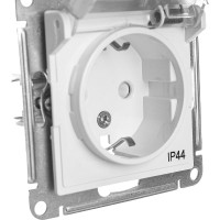 Механизм розетки Systeme Electric (Schneider Electric) 1-м СП ATLAS DESIGN AQUA 16А IP44 бел. 1240175 ATN440146