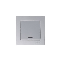 Механизм выключателя Systeme Electric (Schneider Electric) 1-кл. ATLAS DESIGN с подсветкой сх.1а 10АХ алюм. 1240227 ATN000313